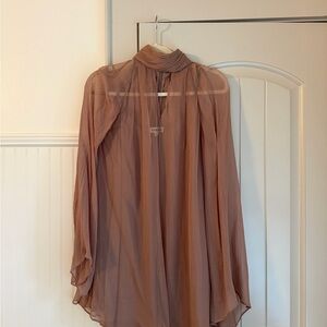 STAUD Esther Mini Dress Tan/Beige